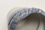 Vintage Navy and Pale Blue Incised Studio Ceramic Planter by Deanna Nichols - Image 14