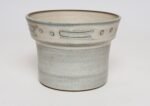 Vintage Pale Blue Matte Glazed Incised Ceramic Planter by Deanna Nichols - Image 4