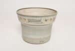 Vintage Pale Blue Matte Glazed Incised Ceramic Planter by Deanna Nichols - Image 2