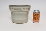 Vintage Pale Blue Matte Glazed Incised Ceramic Planter by Deanna Nichols - Image 9