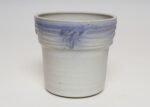 Vintage Pale Gray and Lilac Incised Studio Ceramic Planter by Deanna Nichols - Image 2