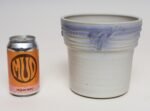 Vintage Pale Gray and Lilac Incised Studio Ceramic Planter by Deanna Nichols - Image 8