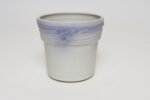 Vintage Pale Gray and Lilac Incised Studio Ceramic Planter by Deanna Nichols - Image 4