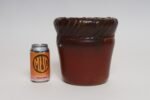 Vintage Red, Ochre and Slate Studio Ceramic Planter by Deanna Nichols - Image 7