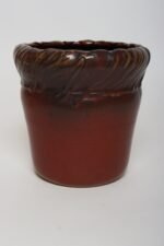 Vintage Red, Ochre and Slate Studio Ceramic Planter by Deanna Nichols - Image 4