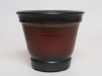 Metallic Slate and Matte Red Glaze Variegated Ceramic Planter by Deanna Nichols - Image 6