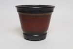 Metallic Slate and Matte Red Glaze Variegated Ceramic Planter by Deanna Nichols - Image 4