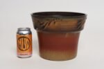 Vintage Orange and Red Ceramic Planter With Botanical Relief by Deanna Nichols - Image 13