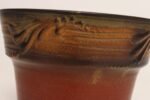 Vintage Orange and Red Ceramic Planter With Botanical Relief by Deanna Nichols - Image 18