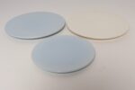 Set of Three Nick Munro English Matte Powder Blue and Glossy White Plates - Two Sizes - Image 2