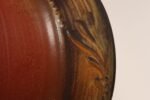 Vintage Orange and Red Ceramic Planter With Botanical Relief by Deanna Nichols - Image 14