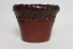 Large Vintage Red, Ochre and Slate Incised Ceramic Planter by Deanna Nichols - Image 3