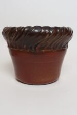 Large Vintage Red, Ochre and Slate Incised Ceramic Planter by Deanna Nichols - Image 2