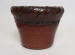 Large Vintage Red, Ochre and Slate Incised Ceramic Planter by Deanna Nichols - Image 4