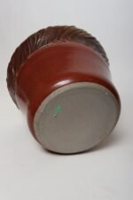 Large Vintage Red, Ochre and Slate Incised Ceramic Planter by Deanna Nichols - Image 8