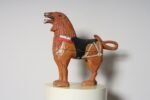 American Folk Art Hand-Carved and Painted Solid Pine Stationary Standing Lion - Image 3