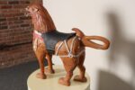 American Folk Art Hand-Carved and Painted Solid Pine Stationary Standing Lion - Image 8