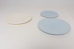 Set of Three Nick Munro English Matte Powder Blue and Glossy White Plates - Two Sizes - Image 3