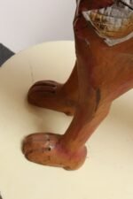 American Folk Art Hand-Carved and Painted Solid Pine Stationary Standing Lion - Image 20