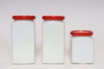 Set of Three Finnish Modern Ceramic Canisters by Richard Lindh for Arabia - Image 2