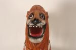 American Folk Art Hand-Carved and Painted Solid Pine Stationary Standing Lion - Image 12