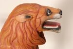 American Folk Art Hand-Carved and Painted Solid Pine Stationary Standing Lion - Image 17
