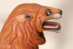 American Folk Art Hand-Carved and Painted Solid Pine Stationary Standing Lion - Image 17