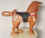 American Folk Art Hand-Carved and Painted Solid Pine Stationary Standing Lion - Image 6