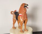 American Folk Art Hand-Carved and Painted Solid Pine Stationary Standing Lion - Image 7