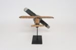 Early 20th Century Folk Art Hand-Carved and Painted Wooden Airplane Weathervane - Image 10
