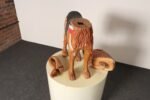 American Folk Art Hand-Carved and Painted Solid Pine Stationary Standing Lion - Image 11