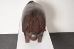 Vintage Leather Pig Footstool by Dimitri Omersa for Abercrombie and Fitch - Image 7