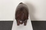 Vintage Leather Pig Footstool by Dimitri Omersa for Abercrombie and Fitch - Image 6
