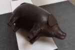 Vintage Leather Pig Footstool by Dimitri Omersa for Abercrombie and Fitch - Image 15