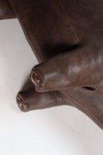 Vintage Leather Pig Footstool by Dimitri Omersa for Abercrombie and Fitch - Image 25