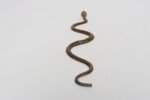 Art Deco Hammered Cast Brass Snake Form Serpentine Sculpture - Image 4