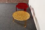 Set of Three Red and Gold Acrylic "T" Tables by Patricia Urquiola for Kartell - Image 15