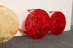 Set of Three Red and Gold Acrylic "T" Tables by Patricia Urquiola for Kartell - Image 13