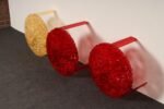 Set of Three Red and Gold Acrylic "T" Tables by Patricia Urquiola for Kartell - Image 14