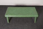 Vintage Mint Green Jute Wrapped Wooden Coffee / Cocktail Table - Image 3