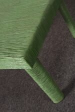 Vintage Mint Green Jute Wrapped Wooden Coffee / Cocktail Table - Image 16