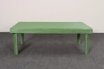 Vintage Mint Green Jute Wrapped Wooden Coffee / Cocktail Table - Image 4