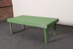 Vintage Mint Green Jute Wrapped Wooden Coffee / Cocktail Table - Image 11