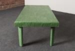 Vintage Mint Green Jute Wrapped Wooden Coffee / Cocktail Table - Image 2