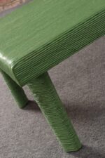 Vintage Mint Green Jute Wrapped Wooden Coffee / Cocktail Table - Image 18