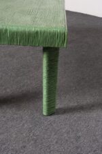 Vintage Mint Green Jute Wrapped Wooden Coffee / Cocktail Table - Image 20