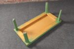 Vintage Mint Green Jute Wrapped Wooden Coffee / Cocktail Table - Image 15