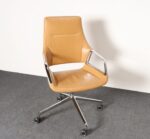 German Leather and Chrome Desk / Conference Chair by Jehs + Laub for Wilkhahn - Image 2
