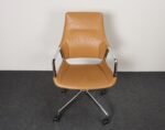 German Leather and Chrome Desk / Conference Chair by Jehs + Laub for Wilkhahn - Image 4