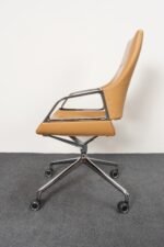 German Leather and Chrome Desk / Conference Chair by Jehs + Laub for Wilkhahn - Image 6